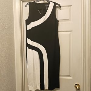 ❣️NWOT❣️ Midnight Velvet Medium Black and White Sheath Dress